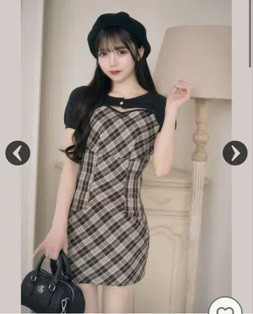 michellMacaron 리본 캐미 원피스 앙상블 원피스