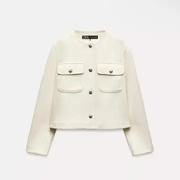 ZARA 포켓 소프트 자켓 에크루