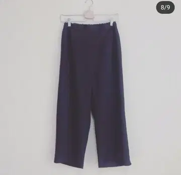 pomme 세미 오더 린넨 팬츠 네이비 컬러 핸드메이드
