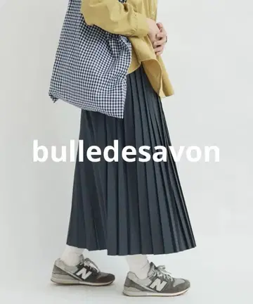 bulle de savon T/R 롱 플리츠 스커트