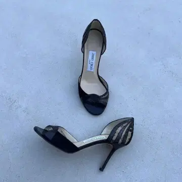 Jimmy Choo 리본 달린 오픈토 힐 샌들