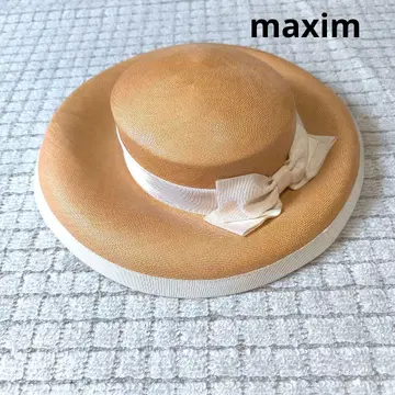 maxim 맥시  베이지 리본 포함 스트로 햇