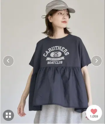CARUTHERS 보트 클럽 티셔츠 M 사이즈 네이비