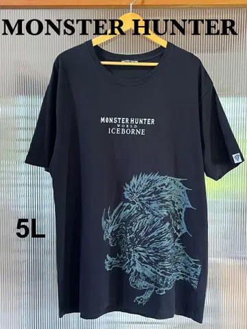[ USED ] 몬스터 헌터 월드 아이스본 공식 티셔츠 5L