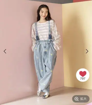 [NKJ 2025 SS] SUSPENDER DENIM 플라워