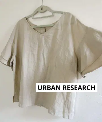 URBAN RESEARCH 2WAY 린넨 블라우스 소매 플레어