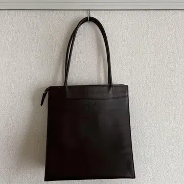 마가렛호웰 토트백 천연 가죽 브라운 숄더 구형 로고