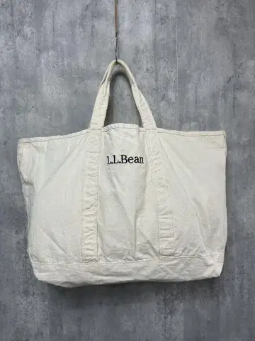 L.L.BEAN 그로서리 토트백 내추럴 로고 자수