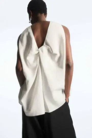 cos twist back sleeveless top