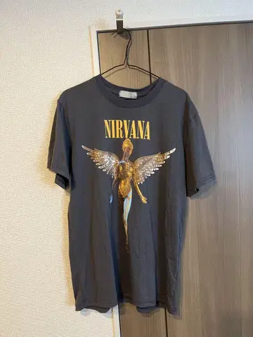 NIRVANA 엔젤 프린트 티셔츠 밴드 티셔츠