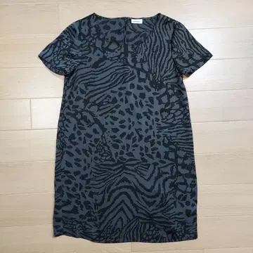 DKNYC 다나 캐런 레오파드 제브라 패턴 반팔 튜닉