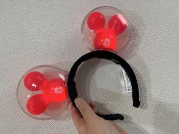 해외 디즈니 머리띠 빛나는 벌룬 빨간색