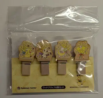 포켓몬 우드 클립 4개 세트 포켓몬스터 MIMOSA e POKEMON
