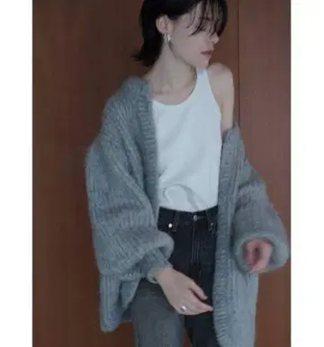 CLANE 클라네 COLOR MOHAIR SHAGGY CARDIGAN