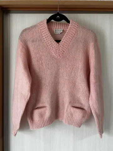 빈티지 *.귀여운 핑크*. 모헤어 스웨터 50s60s70s