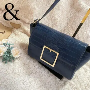 & 앤 네이비 크로커다일풍 숄더백