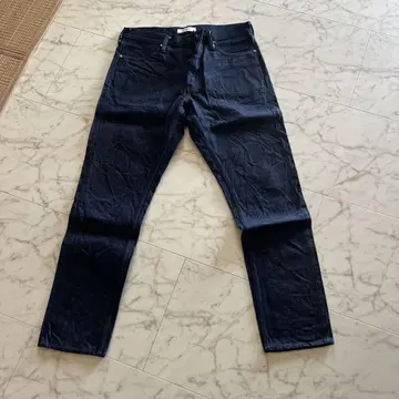 JOHNBULL 다크 블루 스트레이트 데님 32인치