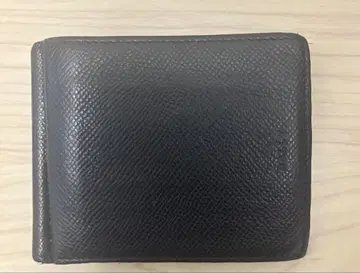 중고 BALLY 블랙 가죽 남성용 반지갑 머니클립