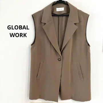 GLOBALWORK 제트 미들 베스트 모카 카멜 프리 사이즈