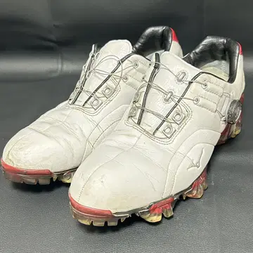 미즈노 골프화 화이트/레드 25.5cm