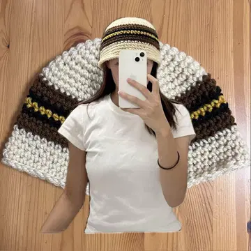 크로셰 모자 크러셔 모자 비니 핸드메이드 베이지