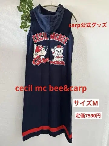 카프 콜라보 세실 맥비 T셔츠 원피스 룸웨어 사이즈 M 네이비