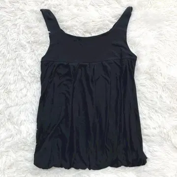에미스페르 슬리브리스 티셔츠 벌룬 상의 블랙 캐주얼