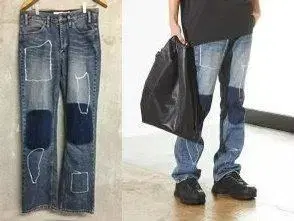 샌드워터 리페어 데님 청바지 팬츠