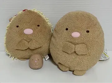 스미코구라시 돈카츠 봉제 인형 미니 털이개 오뚝이 3종