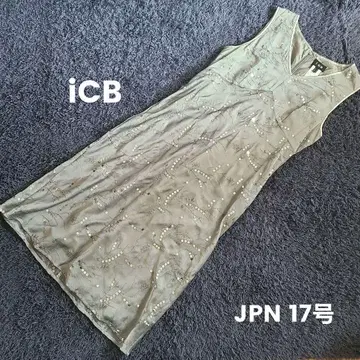 [ 새상품급 ] iCB 아이씨비 실버 스팽글 원피스 스톨 포함