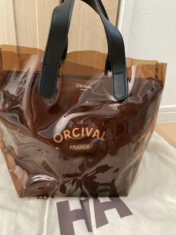 ORCIVAL 브라운 PVC 토트백