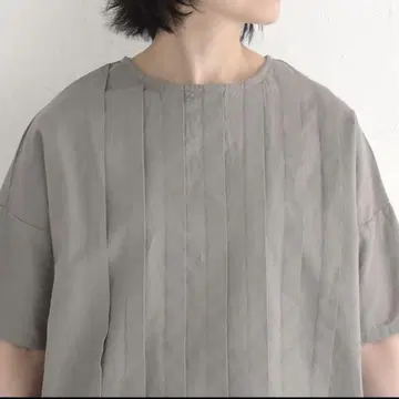 새상품 D*g*y dgy 린넨 코튼 핀턱 블라우스 금년 그레이
