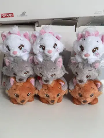 캣 마리, 벨리외즈, 투루즈 봉제 인형 키링 3점