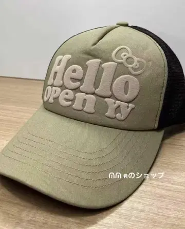 OPEN YY HELLO KITTY TRUCKER CAP 인기 카키