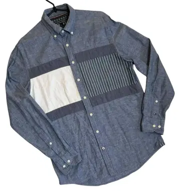 TOMMY HILFIGER [ S ] 스트라이프 데님 셔츠