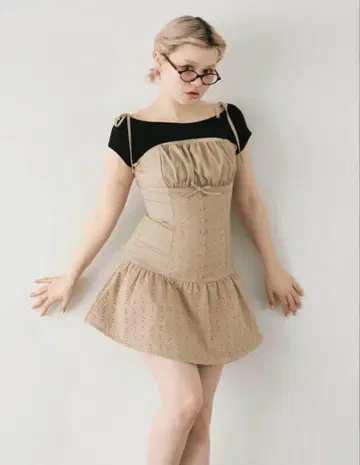 andmarry Sandra lace dress Beige
