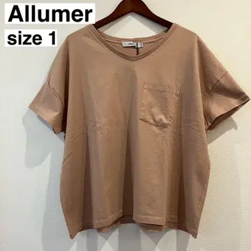 Allumer 알뤼메르 반팔 V넥 티셔츠 티셔츠 미사용 새상품