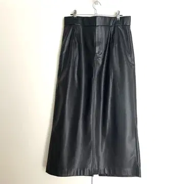 ZARA 인조 가죽 슬릿 스커트 L