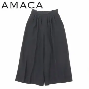 B7044 AMACA 아마카 턱 와이드 팬츠 36