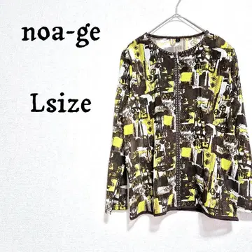 노아제 [ NOA-GE ] 올 패턴 셔츠 노카라 큐빅 시어 L