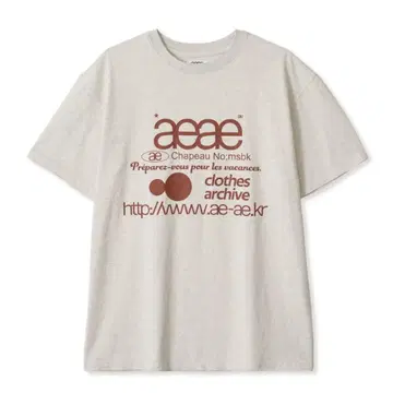 aeae 그레이 프린트 티셔츠