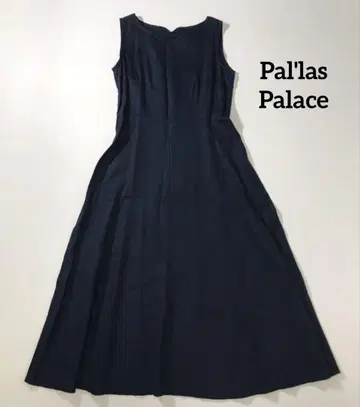 Pal'las Palace 린넨 슬리브리스 플레어 원피스