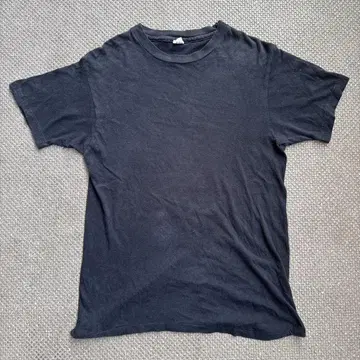 70s Hanes 티셔츠 블랙 구제 의류 vintage