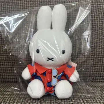 알로하 미피 봉제 인형 miffy style 한정 남국 컬러 꽃무늬