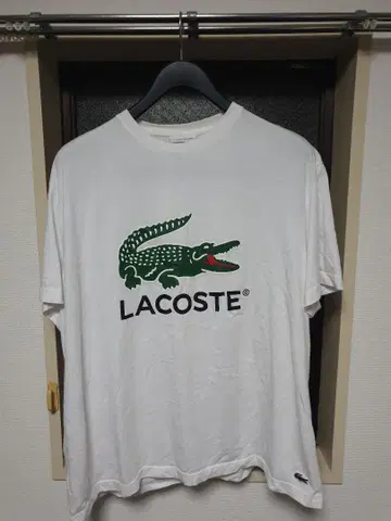 LACOSTE 화이트 T셔츠 US 3XL