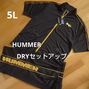 새상품 5L HUMMER 남성용 DRY 하프 저지 상하의 블랙 골드
