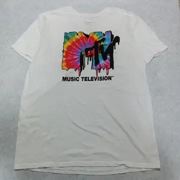 MTV 타이다이 컬러 구제 티셔츠 XL