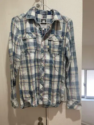 G-STAR RAW 체크 무늬 긴팔 셔츠