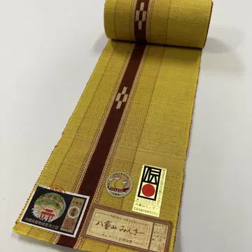 새상품 면 사 오비 반폭 오비 야에야마 민사 초목 수직 2803