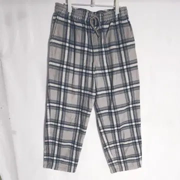 huf 이지 팬츠 체크 무늬 그레이 XL 사이즈 와이드 실루엣